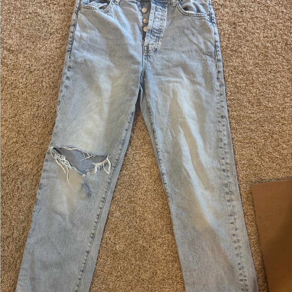RSQ Light Blue high waisted straight leg jeans